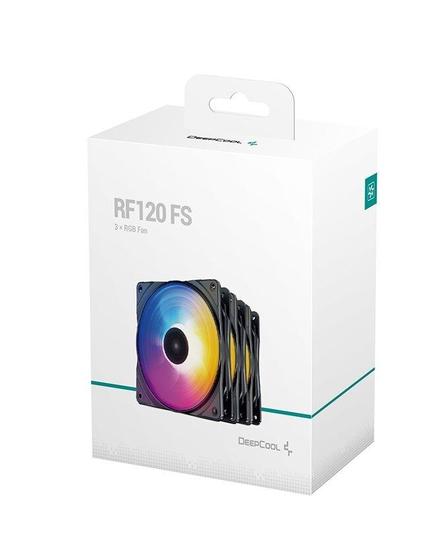 Imagem de Kit Fan Com 3 Unidades + Hub Deepcool RF120 120mm - PD-FLED3-RF120FS-3P