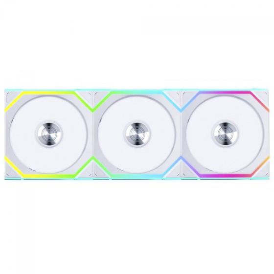Imagem de Kit Fan Com 3 Unidades Lian Li Uni Fan SL Wireless, ARGB, 120mm, White, 12SL1W3W