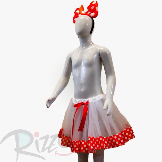 Imagem de Kit Fantasia Carnaval - Vermelho poá branco - Mod:621 - 01 unidade - Rizzo