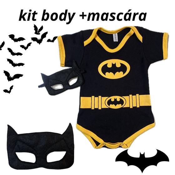 Imagem de Kit Fantasia com máscara super heróis bebê/kit mesversario super heróis