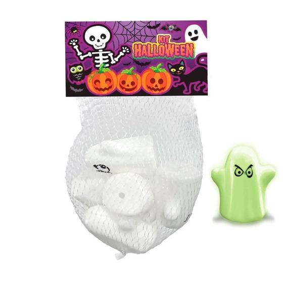 Imagem de Kit Fantasma Halloween Iluminado Neon C/6