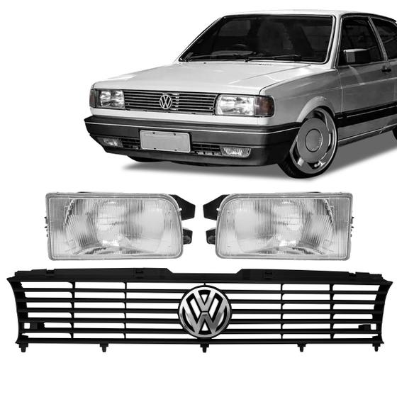 Imagem de Kit Farois E Grade VW Gol Parati Saveiro Voyage Quadrado 1991/1994