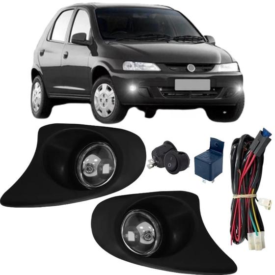 Imagem de Kit farol aux chevrolet celta 2000 ate 2006 vidro