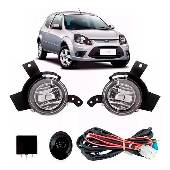 Imagem de Kit Farol Auxilar Milha Neblina Ford Ka Novo Fiesta 2008 2009 2010 2011