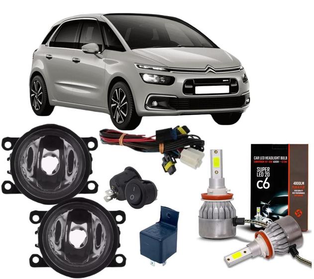 Imagem de Kit Farol Auxiliar C4 PICASSO 2007 a 2013 e Super Led