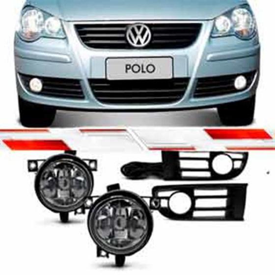Imagem de KIT FAROL AUXILIAR DE NEBLINA POLO SEDAN / HATCH 2002 Até 2014 COM GRADES NÃO ACOMPANHA INTE