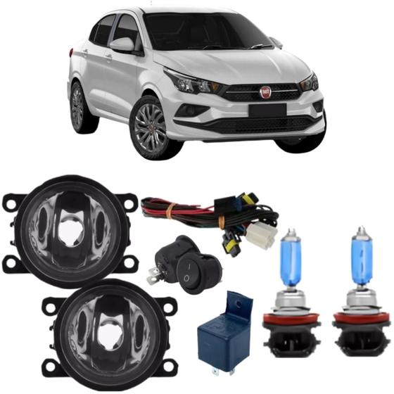 Imagem de Kit farol auxiliar fiat cronos 2017 a 2022 super branca