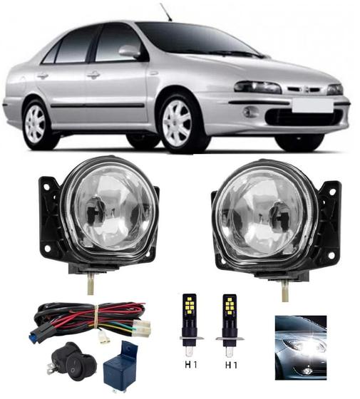 Imagem de Kit Farol Auxiliar FIAT IDEA 2004 ate 2010 Super Branca Led