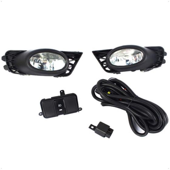 Imagem de Kit Farol Auxiliar New Civic 2009 2010 2011 Botão Modelo Compatível Shocklight - SL-110210 I