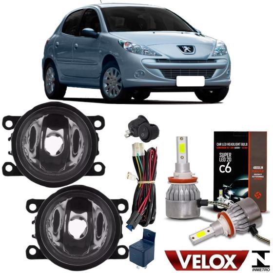 Imagem de Kit Farol Auxiliar PEUGEOT 207 2007 ate 2014 e Super Led 2D