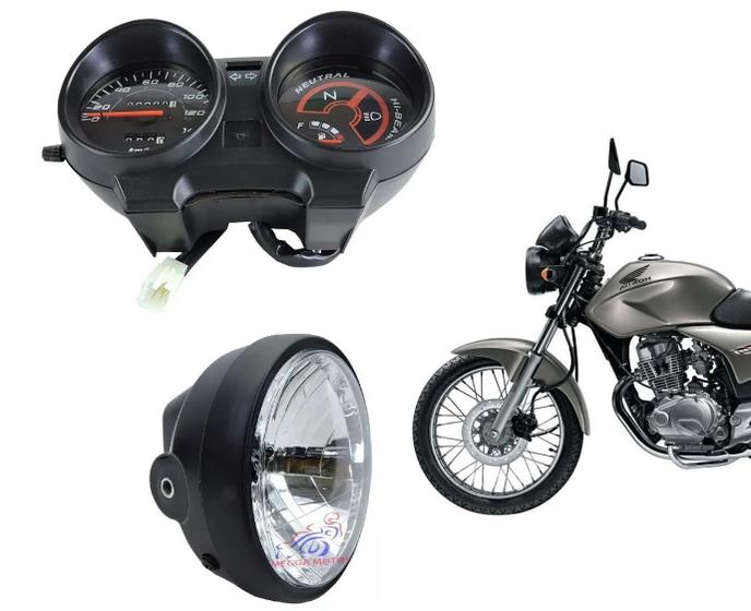 Imagem de Kit Farol Com Painel Completo Esd Com Hodometro Honda Cg Titan Cargo 150 De 2004 Ate 2008