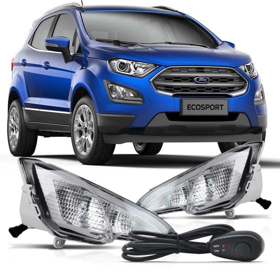 Imagem de Kit Farol de Milha Completo Ford Ecosport 2017 18 19 Auxiliar Neblina