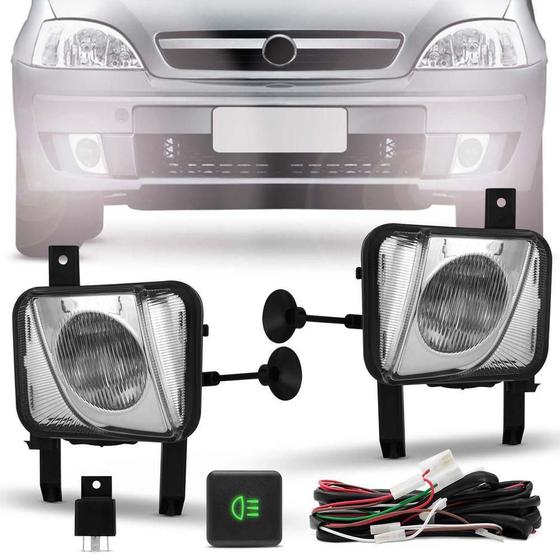 Imagem de Kit Farol De Milha Corsa Sedan Hatch Meriva 03 A 12 Auxiliar