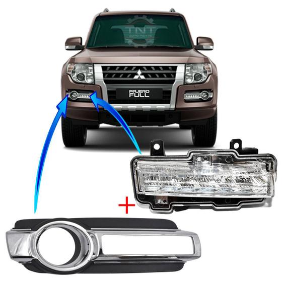 Imagem de Kit Farol de Milha e Moldura Direita Pajero Full 2015 a 2021