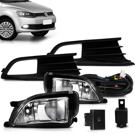 Imagem de Kit Farol de Milha Gol Voyage G6 2013 a 2016 Auxiliar Neblina Botão Original