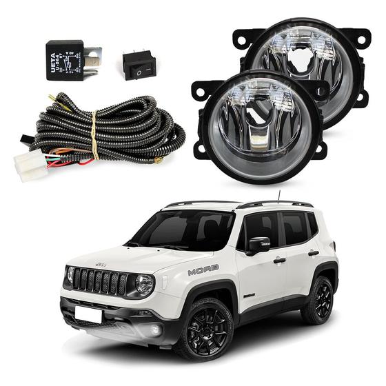 Imagem de Kit Farol de Milha Jeep Renegade 2015 a 2021 Auxiliar Neblina