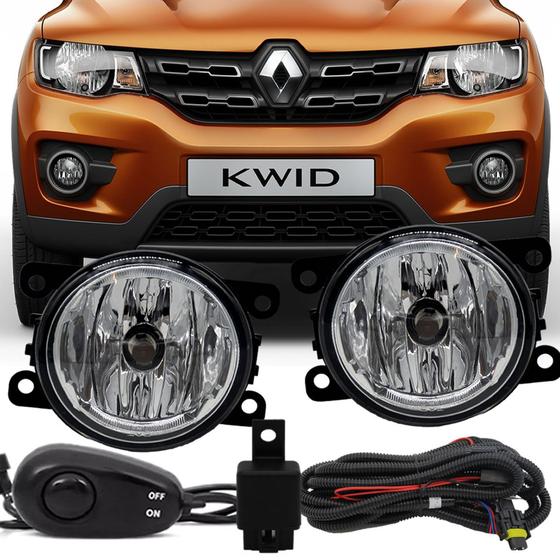 Imagem de Kit Farol de Milha Neblina Auxiliar Renault Kwid 2018 2019 2020