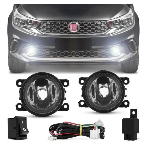 Kit farol de Milha Neblina Fiat Argo Cronos Mobi 2018 2019 2020 - Tiger ...