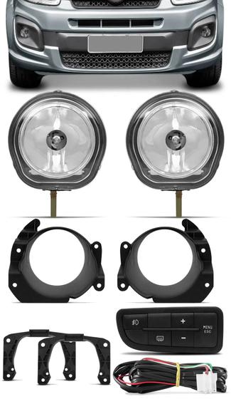 Kit Farol de Milha Neblina Fiat Novo Uno Botão Painel Menor preço em Kit Farol de Milha Neblina Fiat Novo Uno Botão Painel