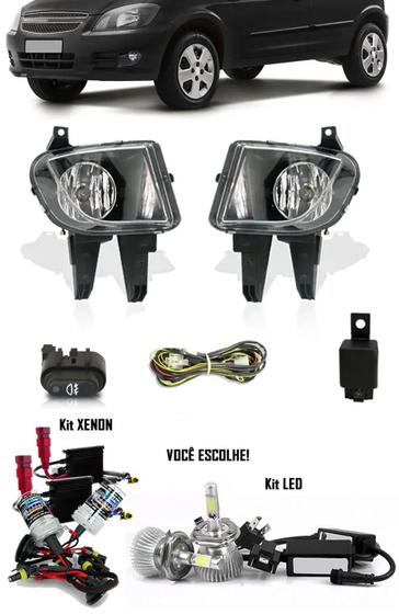 Imagem de Kit Farol de Milha Neblina Gm Celta e Prisma 2006 2007 2008 2009 2010 2011 + Kit Xenon 6000K / 8000K ou Kit Lâmpada Super LED 6000K