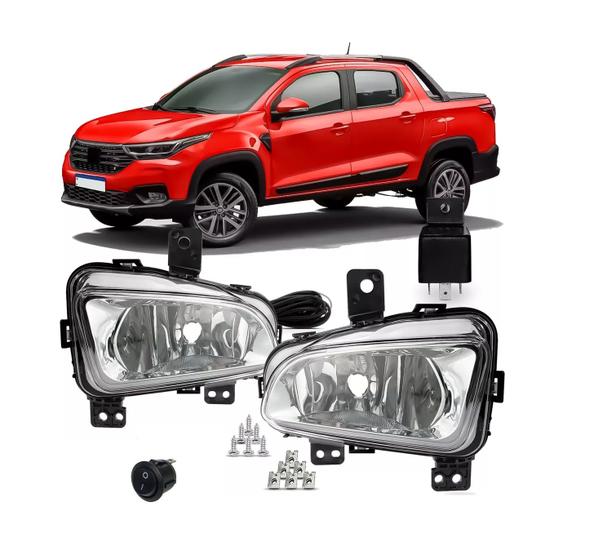 Kit Farol de Milha Neblina Strada 2020 2021 2022 2023 2024 2025 Botão ...
