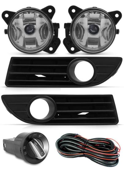 Imagem de Kit Farol De Milha Neblina Vw Polo 2007 Á 2011 Botão Padrão