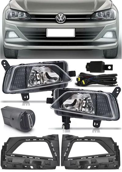 Imagem de Kit Farol de Milha Neblina Vw Virtus e Novo Polo 2018 2019 2020 2021 2022