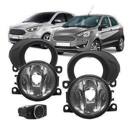 Imagem de Kit Farol de Milha New Ka 20142022 Com Botão Mod. Original Com Moldura TG 0203011 Tiger Auto
