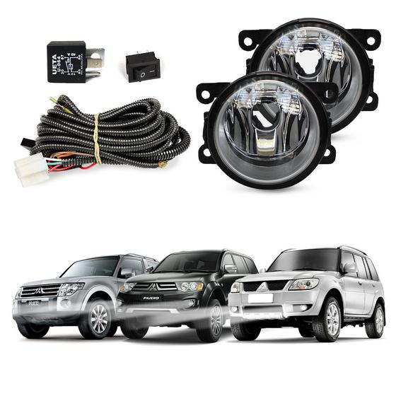 Imagem de Kit Farol de Milha Pajero Full 2007 a 2013 Pajero Dakar Tr4 2009 a 2015 Auxiliar Neblina