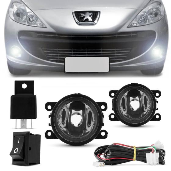 Imagem de Kit Farol de Milha Peugeot 207 307 06 07 08 09 10 Auxiliar Neblina