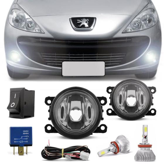 Kit Farol de Milha Peugeot 208 2012 2013 2014 2015 2016 + Par Lâmpada Super LED 3D 6000K Menor preço em Kit Farol de Milha Peugeot 208 2012 2013 2014 2015 2016 + Par Lâmpada Super LED 3D 6000K