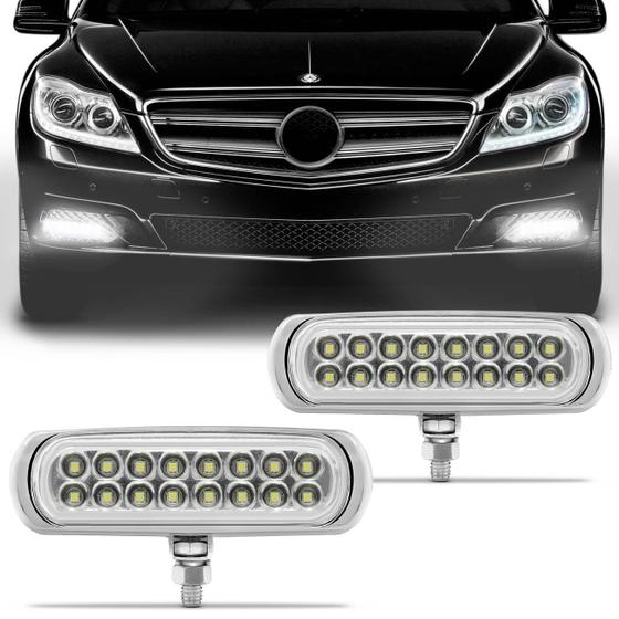 Menor preço em Kit Farol de Milha Strobo Safety Car 16 LEDs 9 Efeitos 12V 4W Luz Branca Autopoli