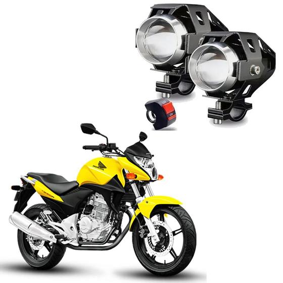 Imagem de Kit Farol de Milha U5 Mini Moto Honda CB 300R 2009 2010 2011 2012 2013