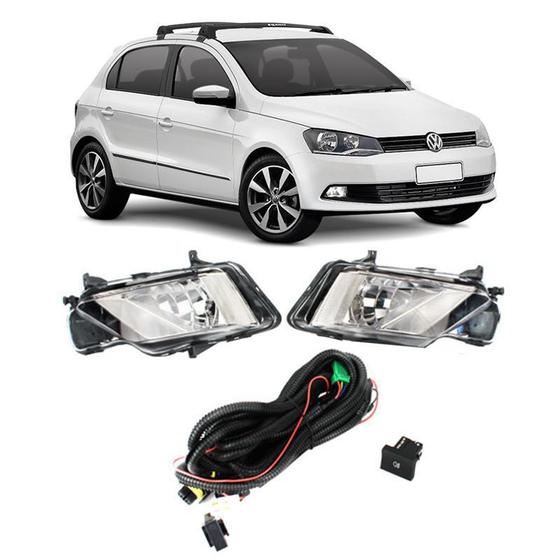 Menor preço em Kit Farol de Milha Volkswagen Saveiro Robust Trendline 2016 Gol Track 2017 com Grade Botão Original