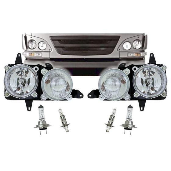Imagem de Kit Farol Duplo Compatível Mb Accelo 715C 915C + Lâmpadas