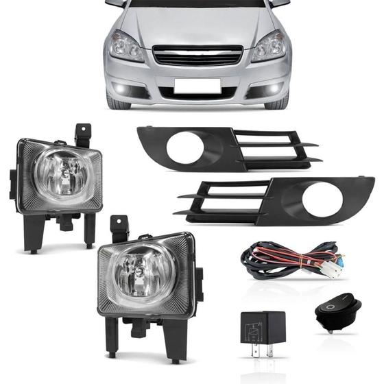 Imagem de Kit Farol Milha Auxiliar Vectra 2006 2007 2008 Sem Grade