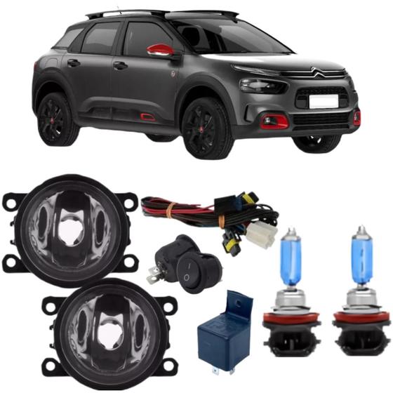 Imagem de Kit farol milha citroen c4 cactus 2019 a 2022 super branca