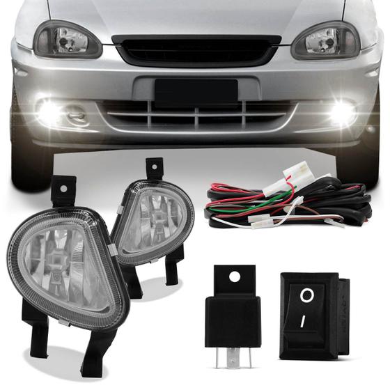 Kit Farol Milha Corsa Pick Up Sedan Classic 2000 2001 2002 2003 2004 2005 2006 2007 2008 2009 2010 Menor preço em Kit Farol Milha Corsa Pick Up Sedan Classic 2000 2001 2002 2003 2004 2005 2006 2007 2008 2009 2010