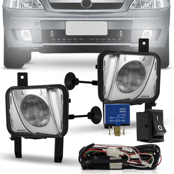Kit Farol Milha Corsa Sedan Hatch Meriva 03 a 12 Montana 03 a 10 Auxiliar Neblina Menor preço em Kit Farol Milha Corsa Sedan Hatch Meriva 03 a 12 Montana 03 a 10 Auxiliar Neblina