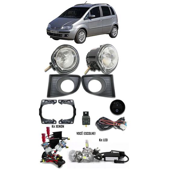 Imagem de Kit Farol Milha Fiat Idea 2006 2007 2008 2009 2010 + Xenon ou LED