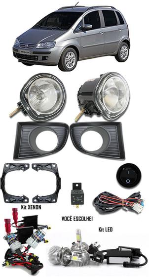 Kit Farol Milha Fiat Idea 2006 2007 2008 2009 2010 + Xenon ou LED Menor preço em Kit Farol Milha Fiat Idea 2006 2007 2008 2009 2010 + Xenon ou LED