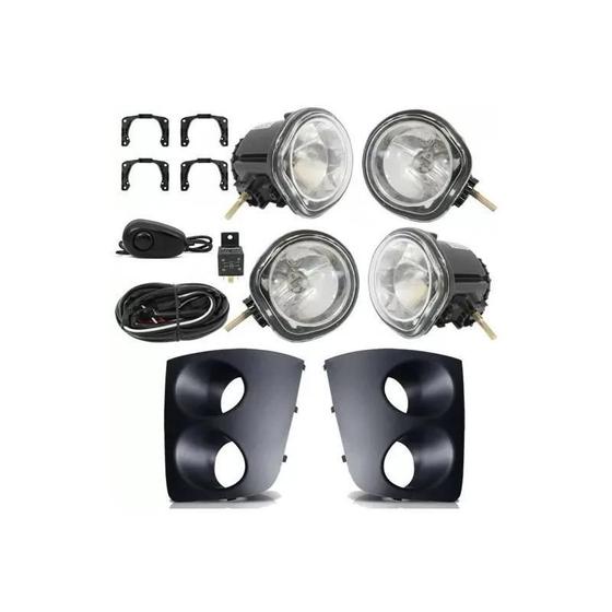 Imagem de Kit Farol Milha Fiat Strada Fire 2005 Á 2012 + Grades