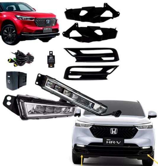 Imagem de Kit Farol Milha Hrv 2023 2024 Botão Mod Original Drl E Seta