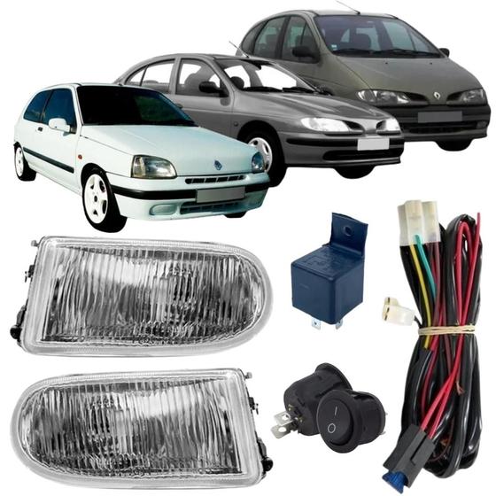 Imagem de Kit Farol Milha Neblina CLIO SENIC MEGANE 1996 a 1999 Vidro