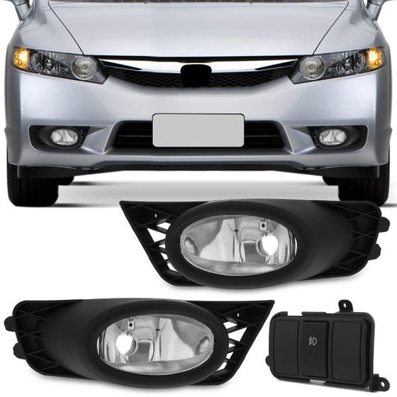 Kit Farol Milha New Civic 2009 2010 2011 Auxiliar Neblina Menor preço em Kit Farol Milha New Civic 2009 2010 2011 Auxiliar Neblina