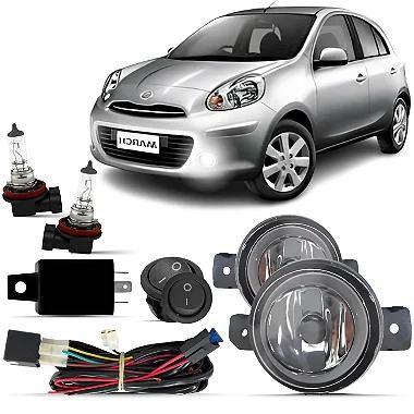 Imagem de Kit Farol Milha Nissan March 2013 2014 15 16 2017 2018 2019