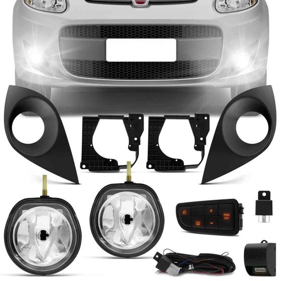 Kit Farol Milha Novo Palio G5 2012 2013 2014 2015 2016 2017 Auxiliar Neblina Menor preço em Kit Farol Milha Novo Palio G5 2012 2013 2014 2015 2016 2017 Auxiliar Neblina