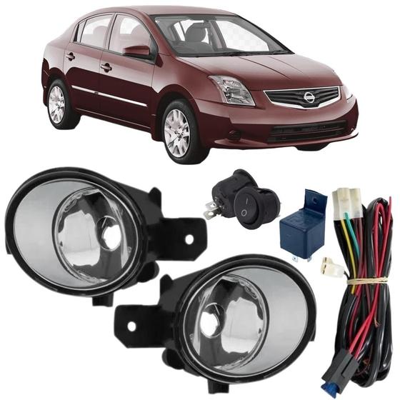 Imagem de Kit farol milha sentra 2007 08 09 10 11 12 13 14 15 16 2017