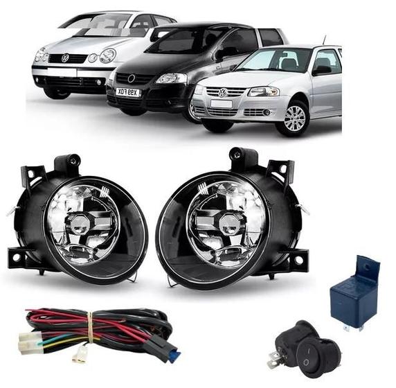 Imagem de Kit farol milha volks polo hatch 2002 2003 2004 2005 2006