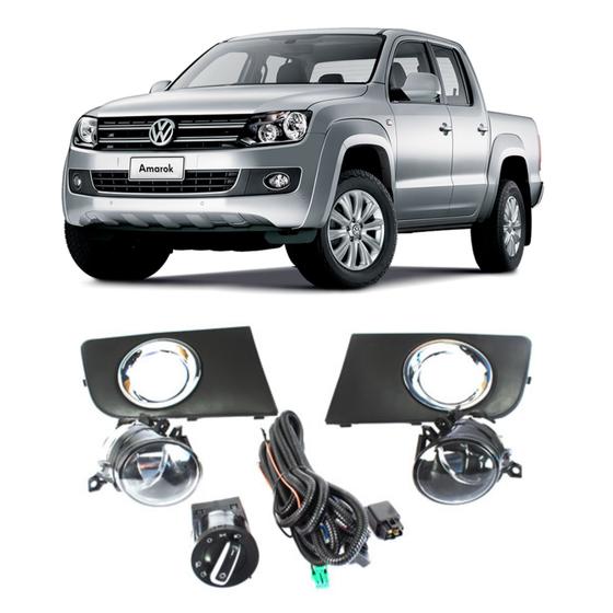 Imagem de Kit Faról Milha Volkswagen Amarok 2010 até 2014 Botão Redondo Modelo Original Shocklight SL-260911